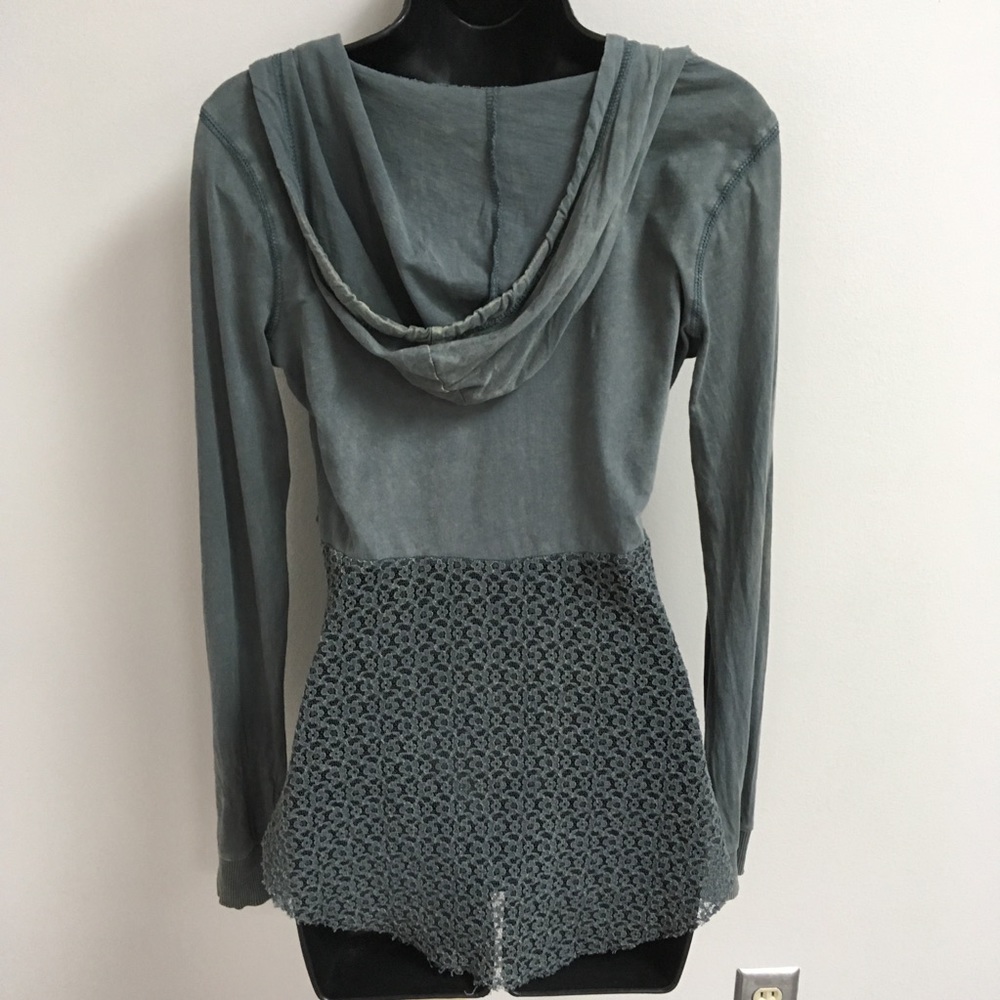 Others Follow gray lightweight Hoodie XS lace back